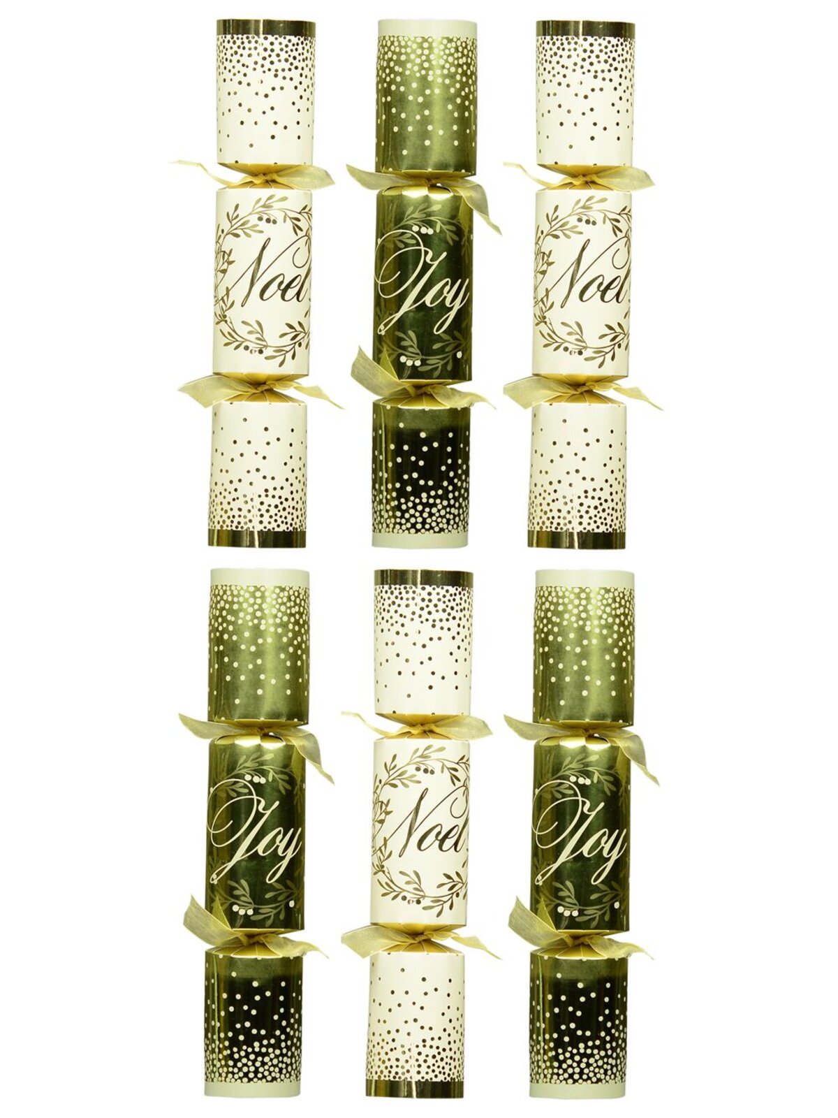 Gold & White Noel / Joy Bon Bons - 35cm x 6 Pack