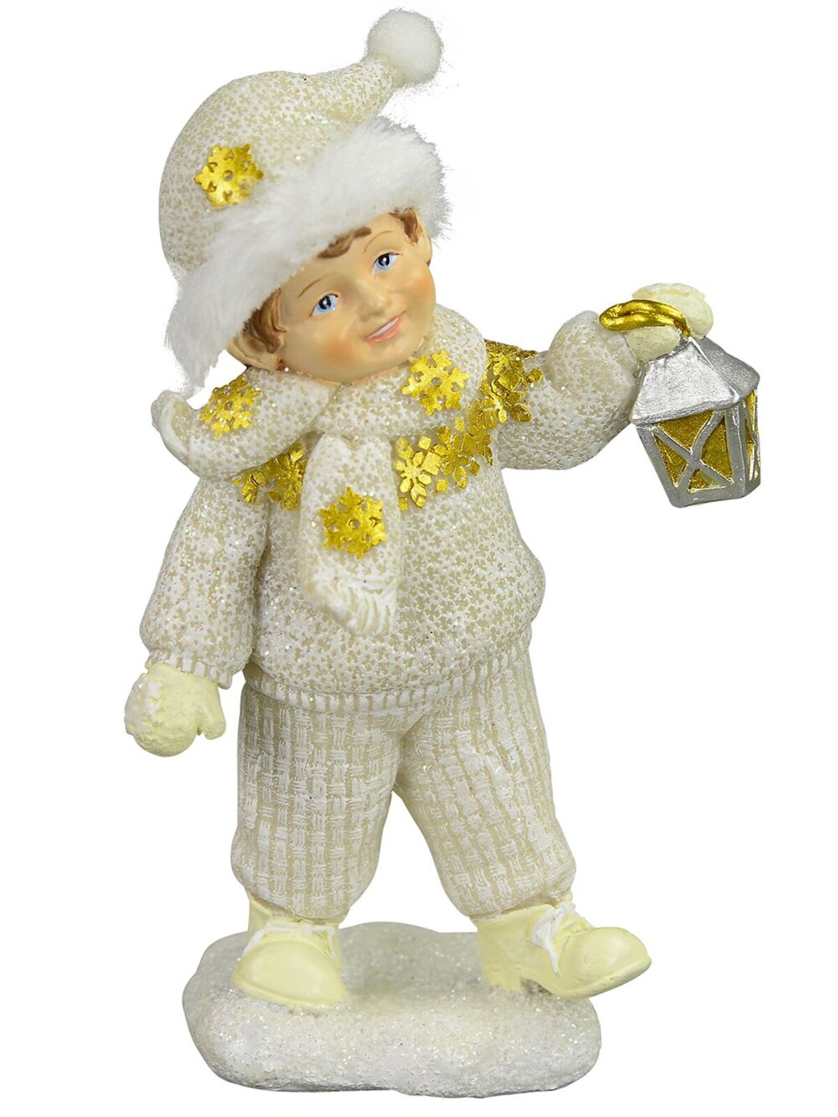 Gorgeous Boy With Lantern Ceramic Ornament - 13cm