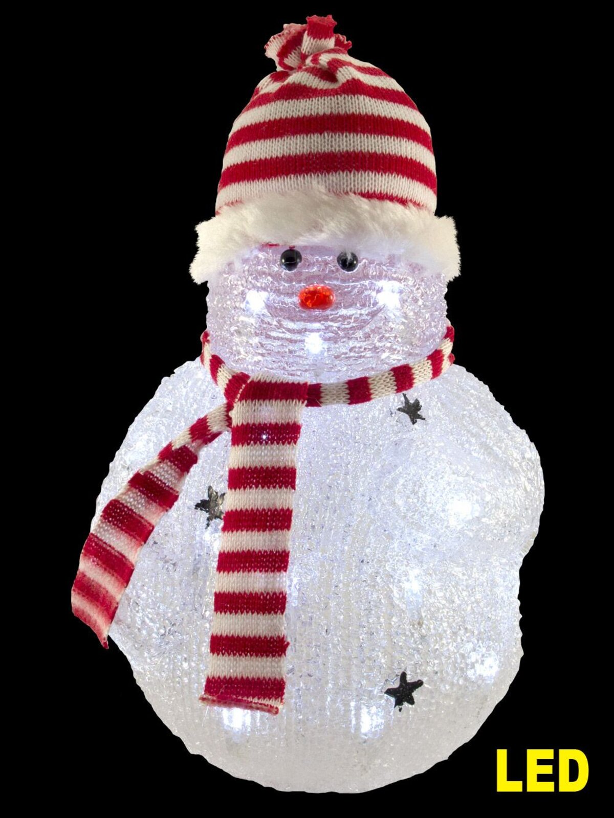 LED Acrylic Snowman Ornament - 28cm