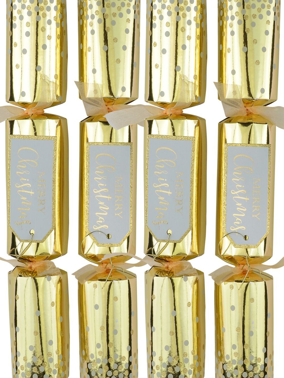 Metallic Gold Design With Tag Luxury Christmas Cracker Bon Bons - 10 x 35cm