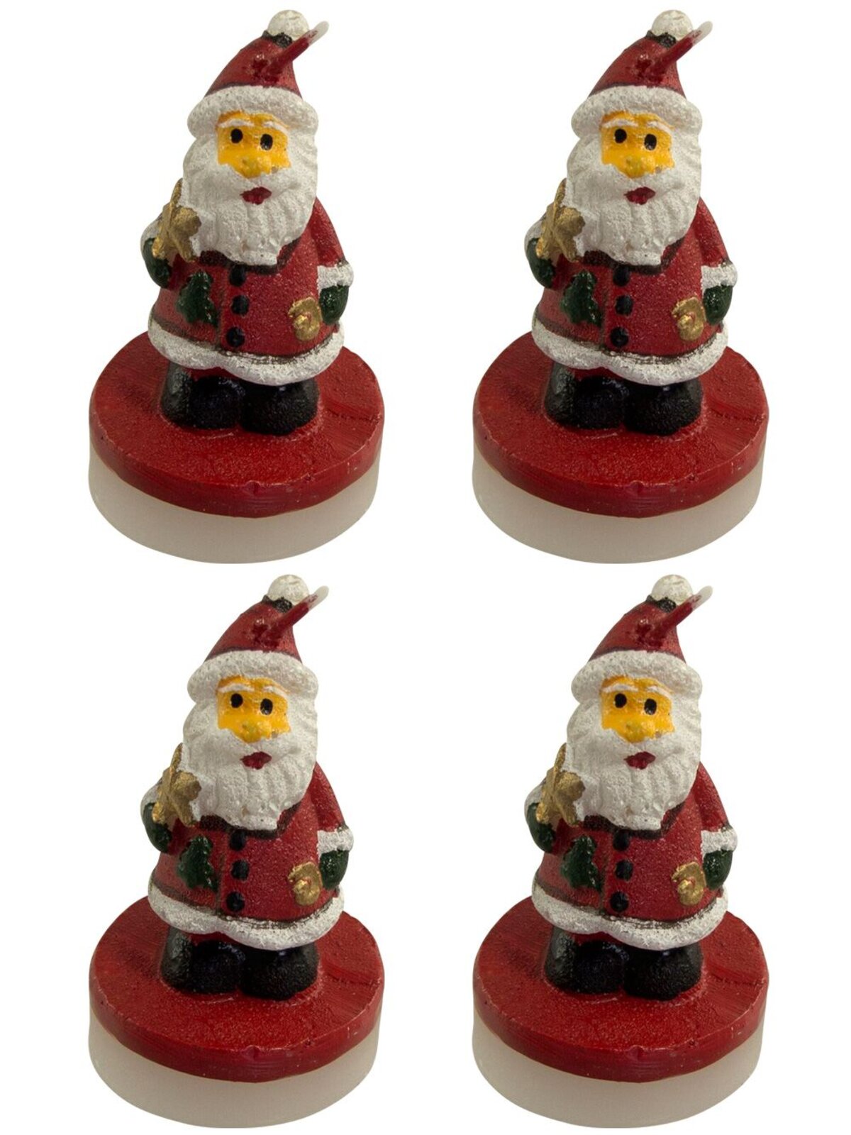 Santa Tea Light Candles Pack - 6 x 60mm