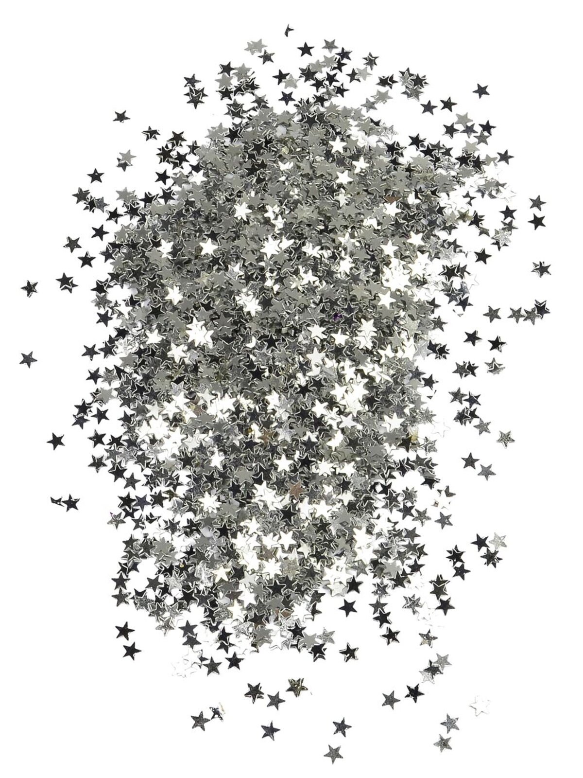 Shiny Silver Star Shape Decorative Christmas Confetti - 40g