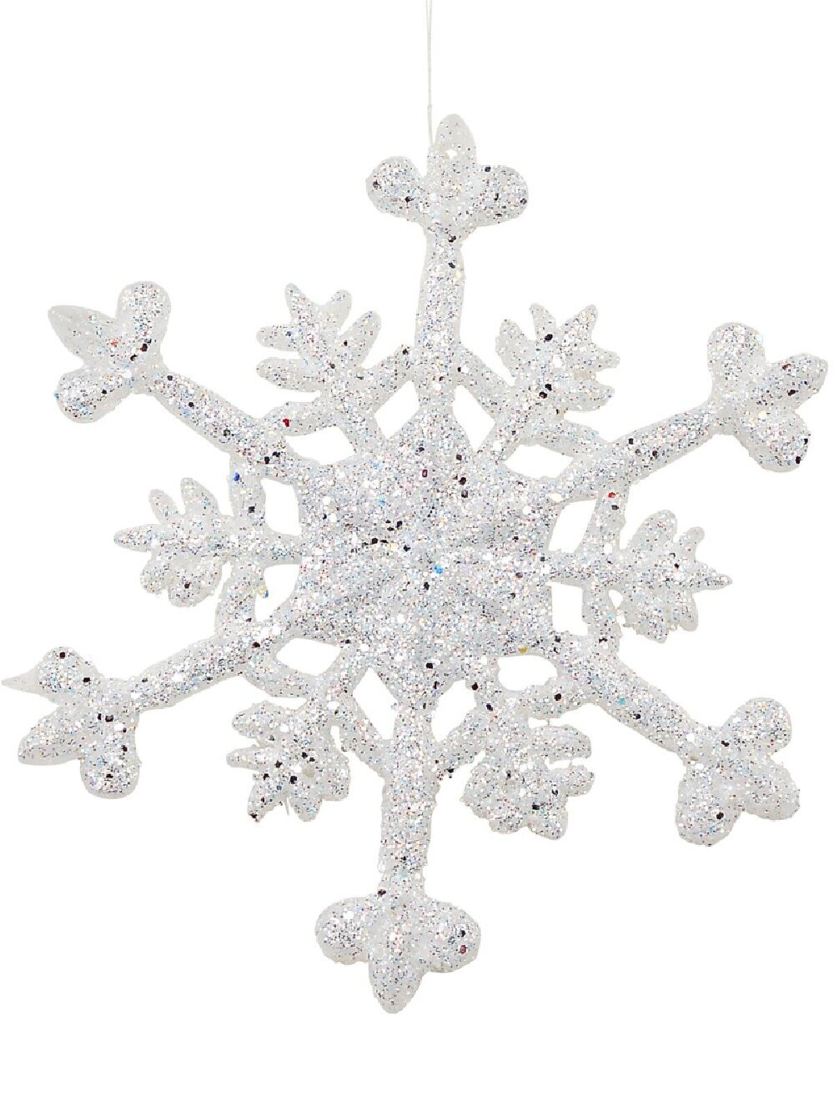 Silver Dusted Frost Snowflake Whimsical Essential Ornament | 12cm