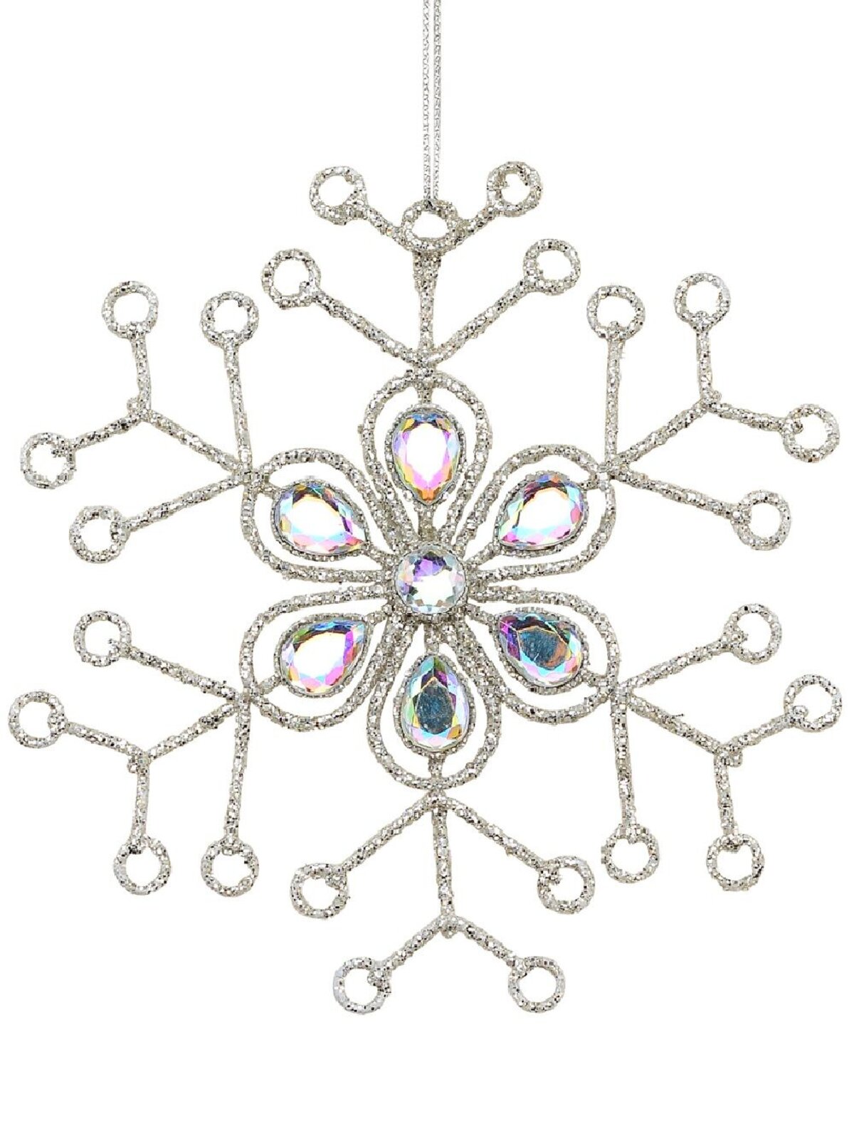 Snowflake & Encrusted Diamante Whimsical Essential Ornament | 12cm