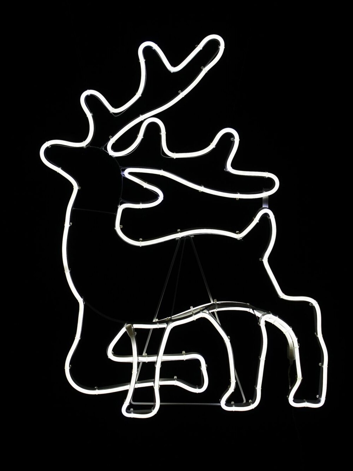 Warm White Reindeer Silhouette Neon Flat Rope Light - 67cm