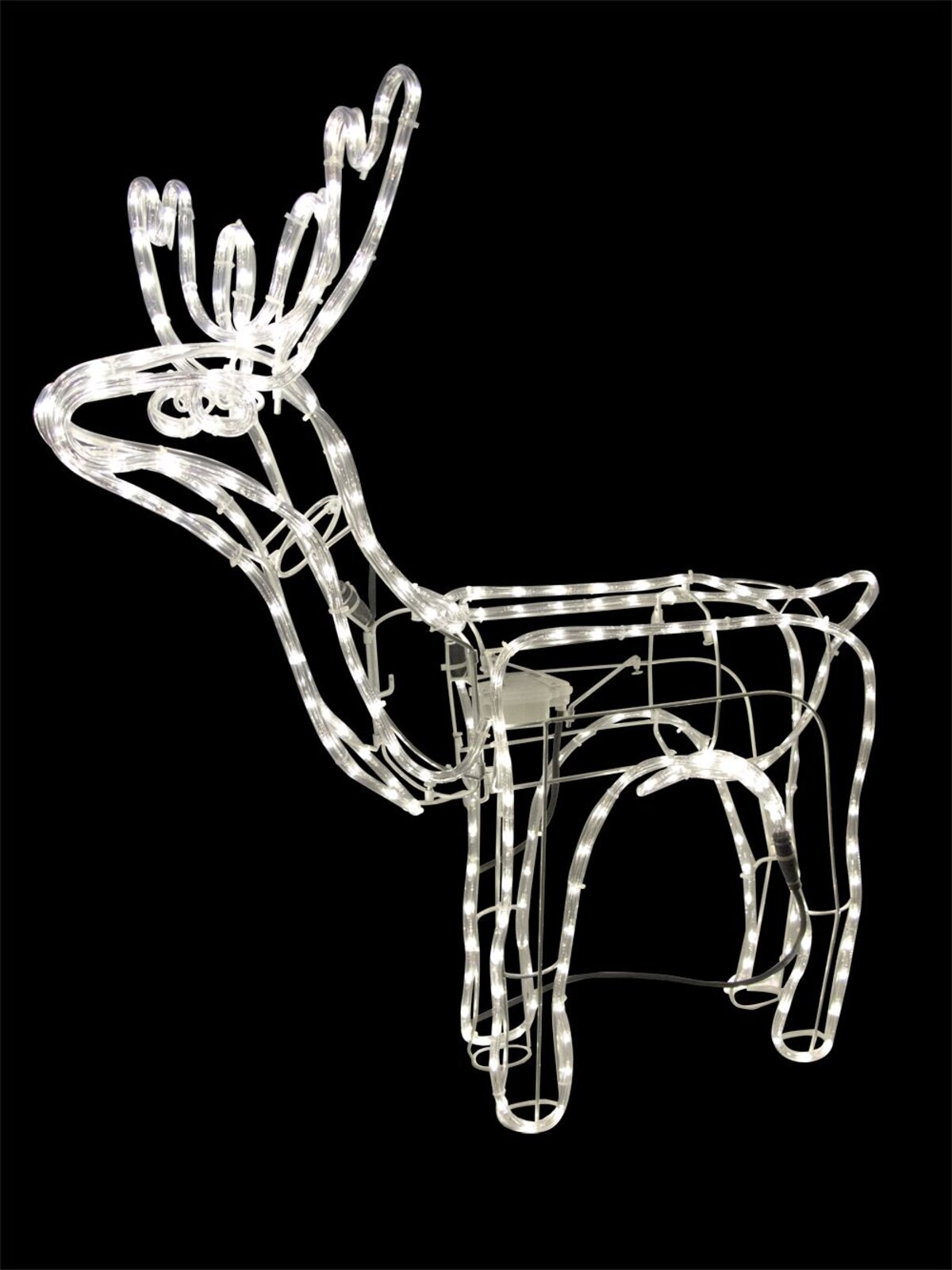 White LED Large 3D Standing Buck Rope Light Display - 95cm