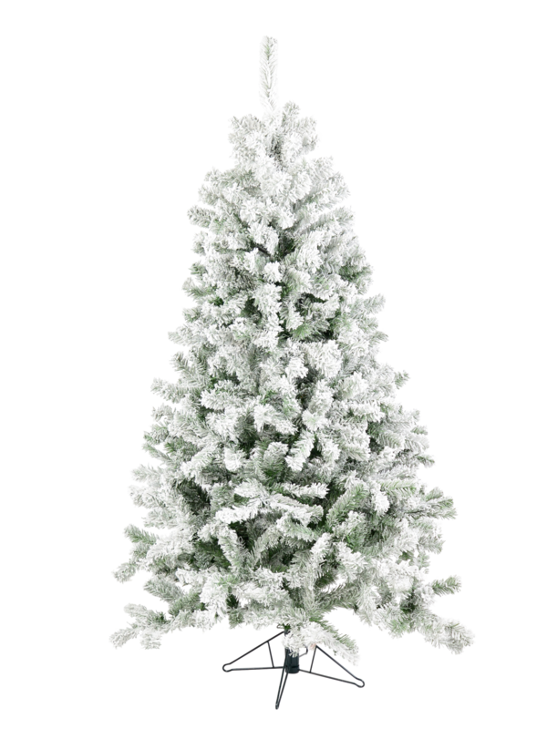 1.8m Dawn White Heavily Flocked Christmas Tree | 598 Tips & Hinged Branches