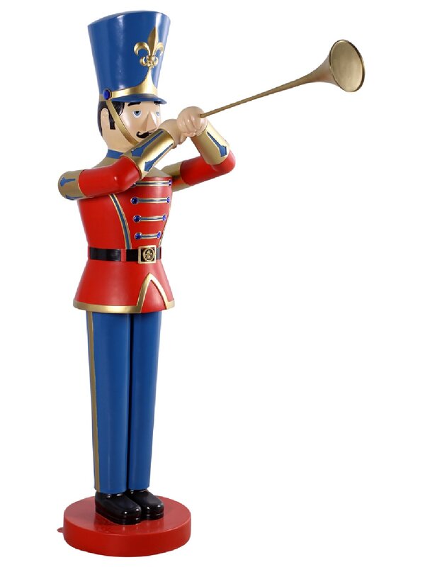 1.8m Tin Soldier & Coach Horn Life Size Resin Ornament