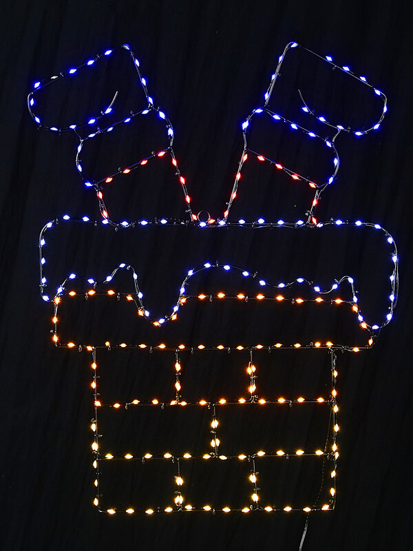 60cm Santa Stuck In Chimney On Black Frame Outdoor LED Light Display