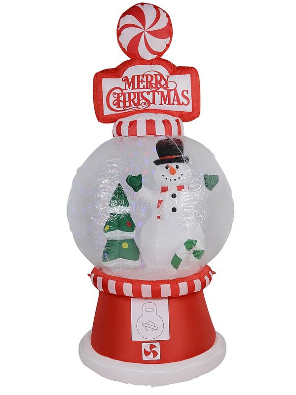 2.4m Large Snowman Gumball Machine | Rotating LED Outdoor Inflatable