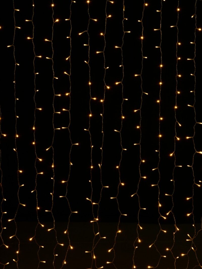 280 Warm White LED Curtain Light 8 Function With Timer | 2m x 2m