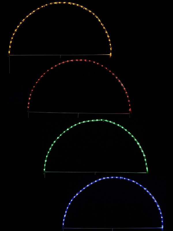 4x LED Christmas Arch Path Lights - Multi Colour Garden Stakes | 83cm
