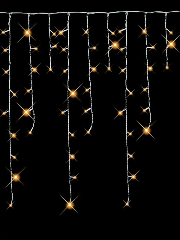 504 Warm White Twinkle LED Icicle Light - 15m