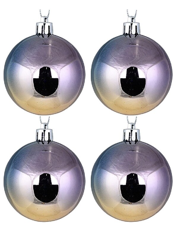 6x Lustrous Holographic Oil-Slick Rainbow Essential Baubles | 60mm