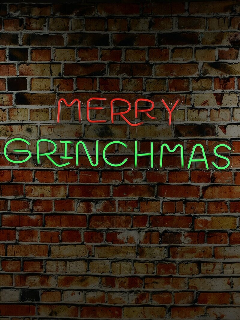 75cm Dr. Suess Merry Grinchmas USB Neon LED Display On Acrylic Board — image 2