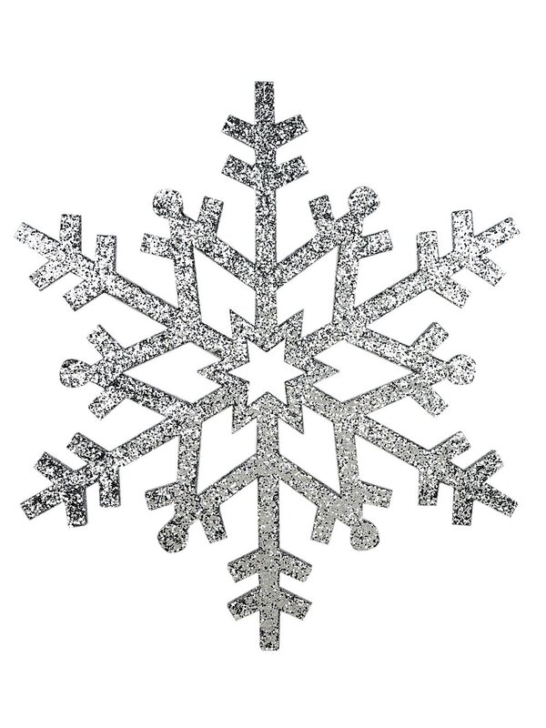 Imperial Silver & Laser Snowflake Large Display Ornament | 80cm