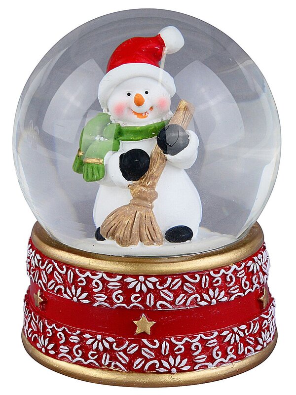 60mm Snowman Sweeper Mini Christmas Waterball Snow Globe