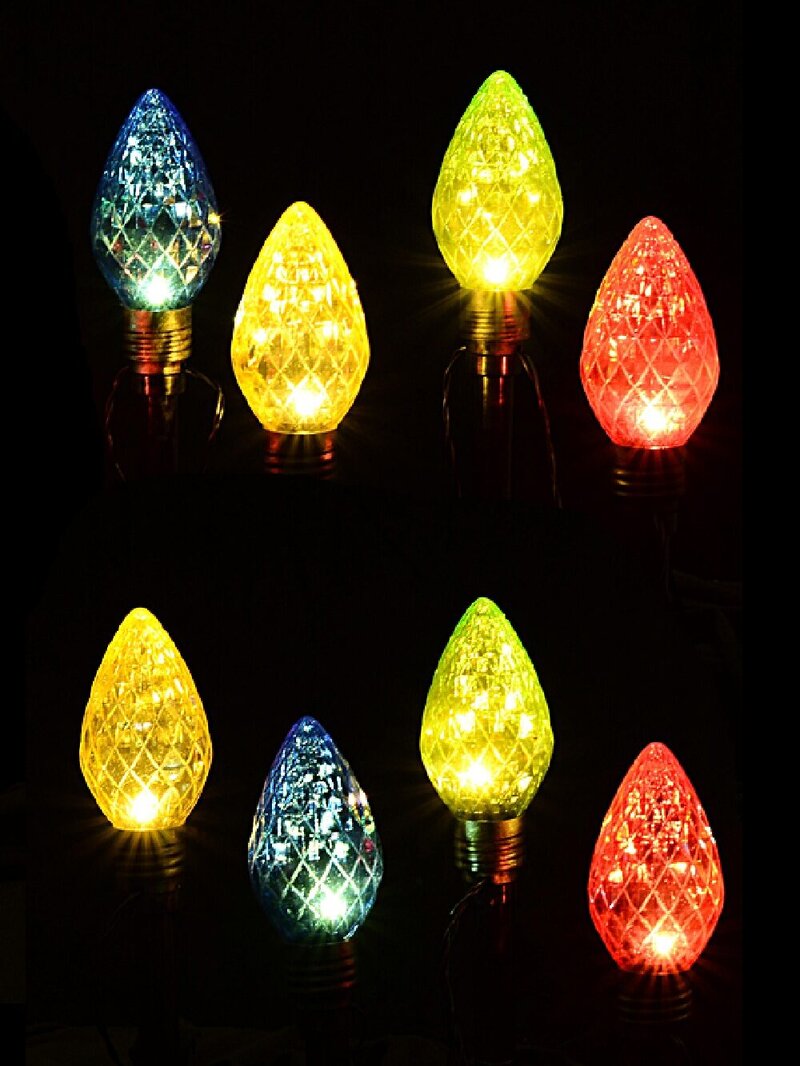 8x LED G50 Pine Cone Path Lights - Hybrid Solar & Electric Stakes | 30cm