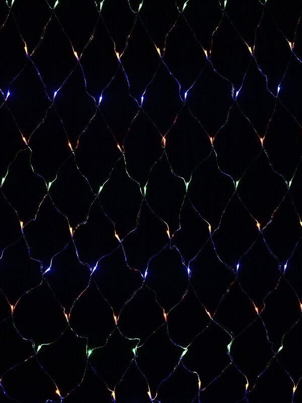 96 Multi Colour LED Net Lights 8 Function With Memory Hold | 1.3m x 2.1m
