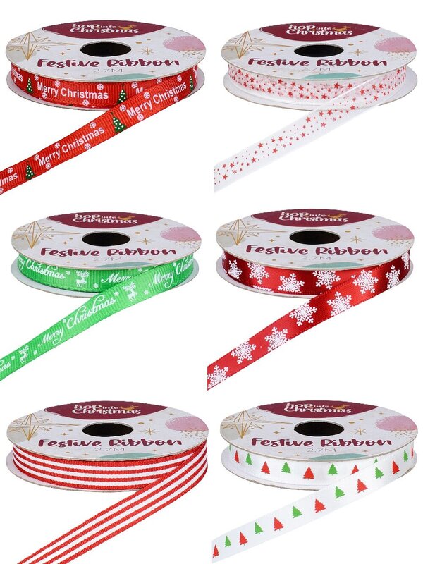 Assorted Christmas Themed Curling Ribbon | 2.7m x 10mm