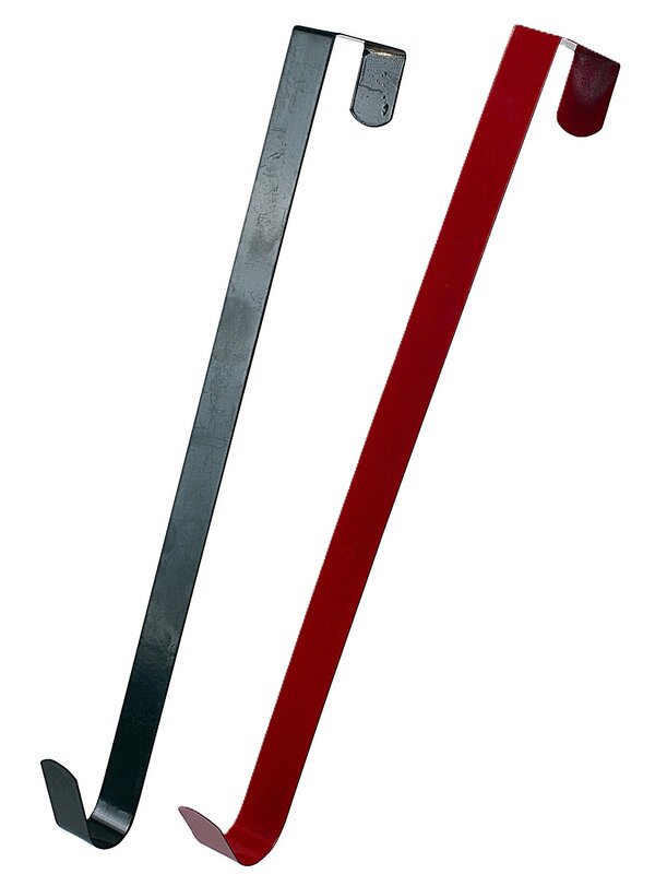 Assorted Red Or Green Metal Wreath Hanger | 36cm Over Door Hook Holds 11kg