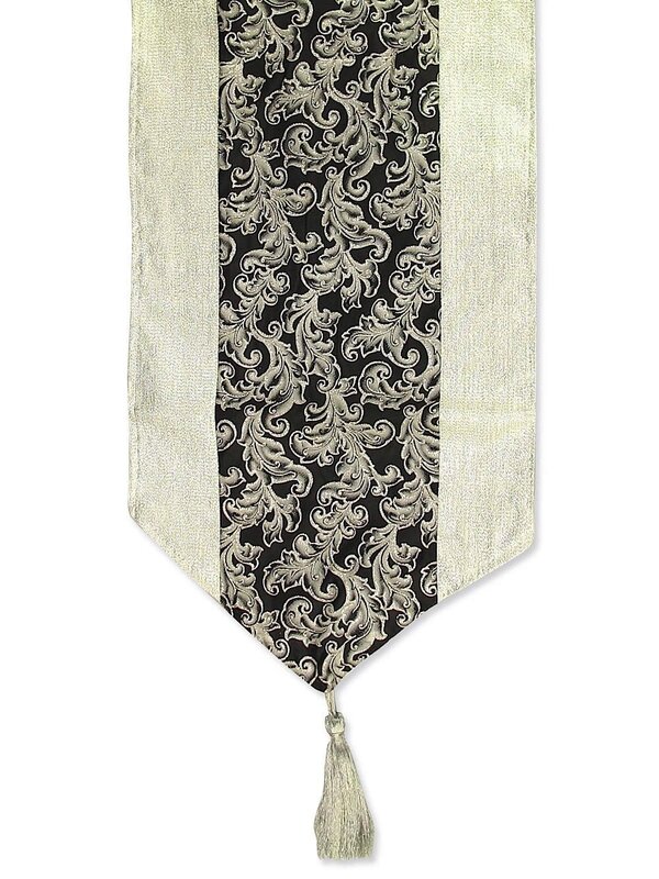 Black & Silver Table Runner - 1.8m