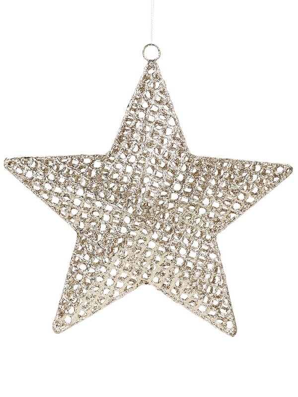 Champagne Glitter Thick Mesh Star Whimsical Essential Ornament | 26cm
