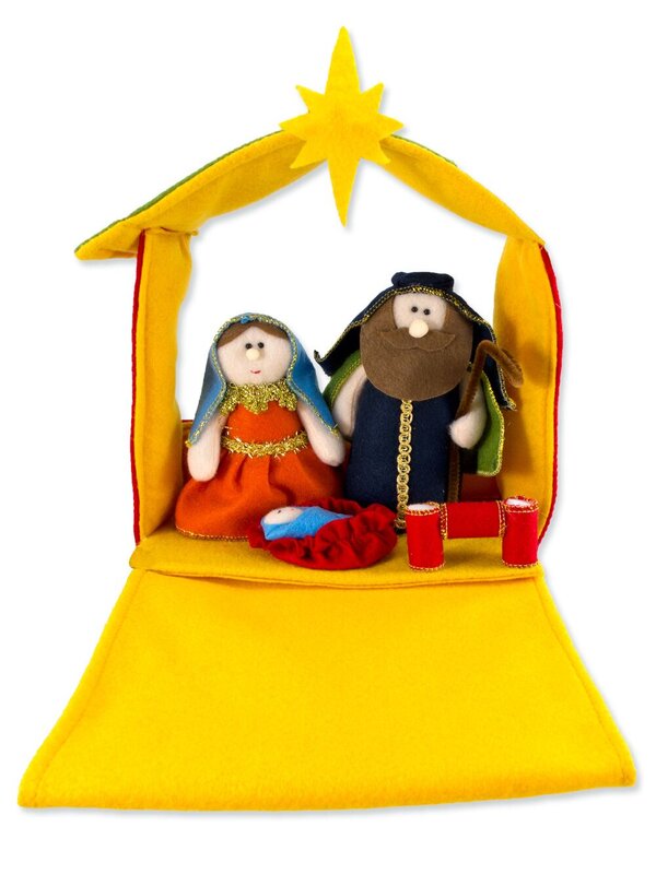 Childrens Felt Manger Setting Nativity Scenes - 25cm