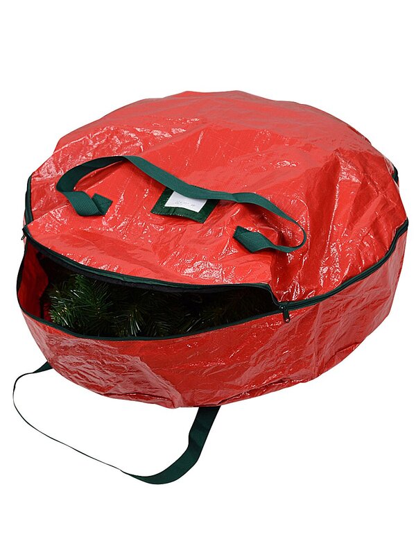 Christmas Wreath Storage Bag | Heavy Duty Case Fits Wreaths Up To 76cm