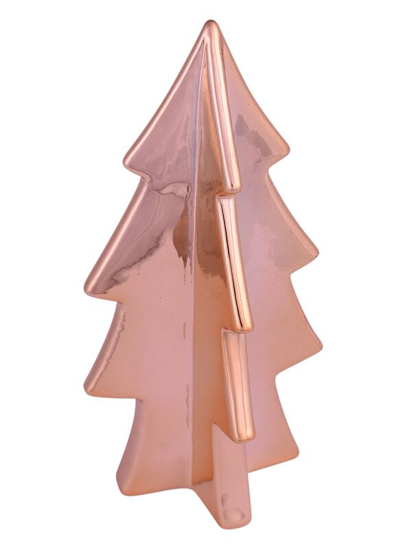 Copper Finish Ceramic Large Tree Ornament - 20cm