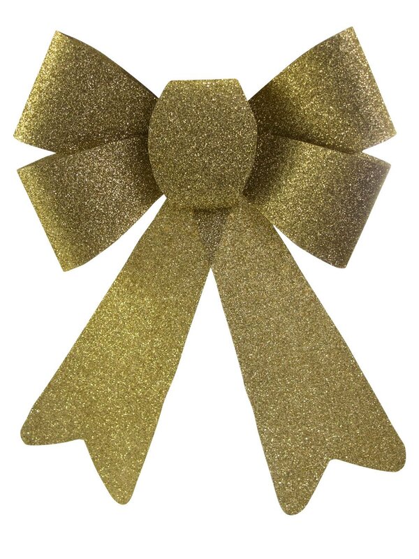 Gold Glitter Timeless Signature Structured Bow | 24cm