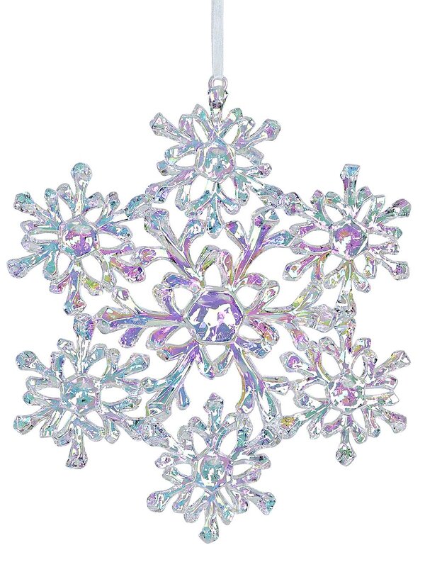 Iridescent Crystal Snowflake Whimsical Essential Ornament | 29cm