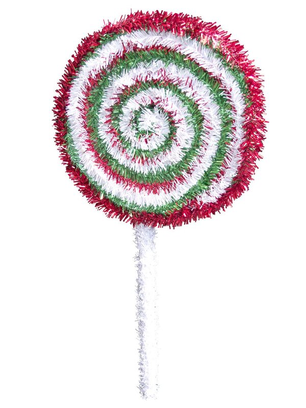 Metallic Tinsel Lollipop Hanging Decoration - 83cm
