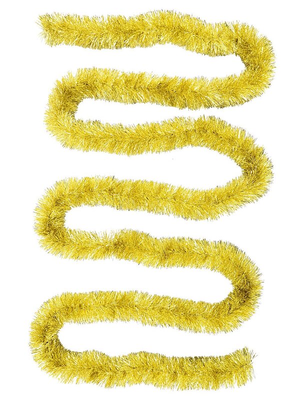 Premium 8ply Gold Metallic Fir Christmas Tinsel Garland | 5m x 10cm