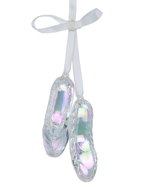 Radiant Iridescent 3D Ballet Slippers Whimsical Essential Ornament | 80mm