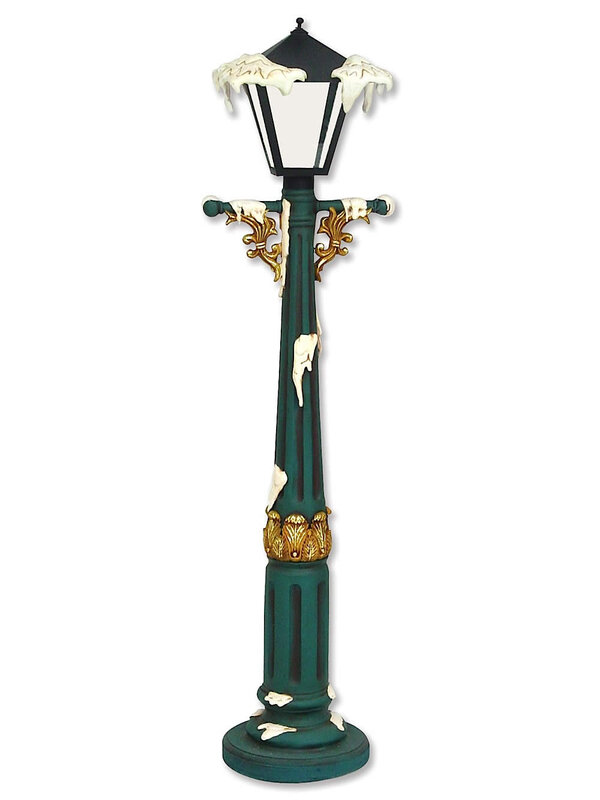 Resin Lamp Post With Snow Decor - 1.5m
