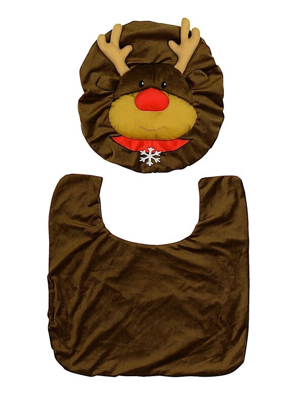 Rudolph Toilet Seat Cover & Floor Mat Set - 2 Piece Set