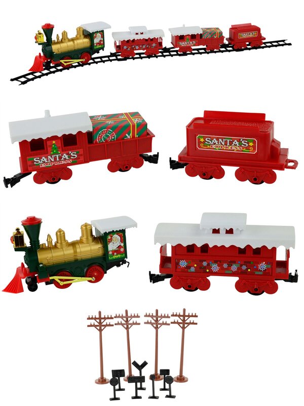 Santa Express Christmas Train Set With Three carriages - 29 Piece Set