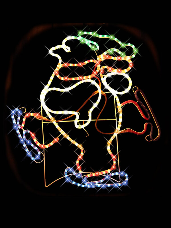 Skating Penguin Rope Light Silhouette - 80cm