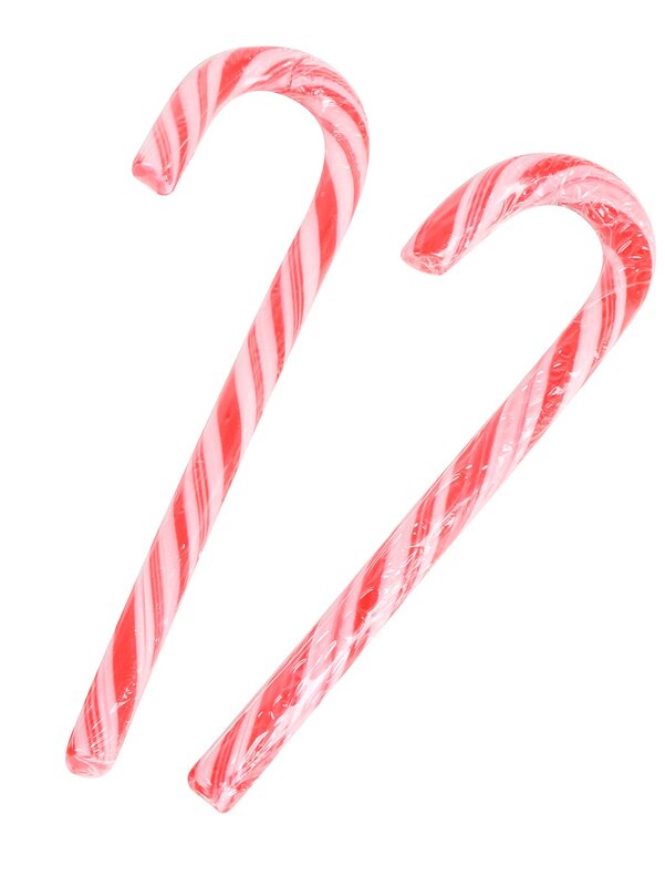 Traditional Red & White Candy Cane Decoration Lollies - 12 pack