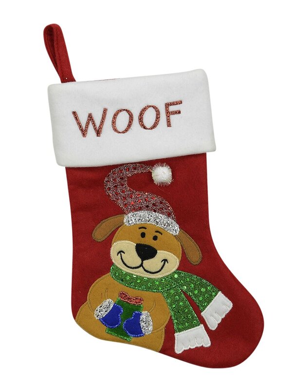 Woof Puppy Dog Stocking - 30cm