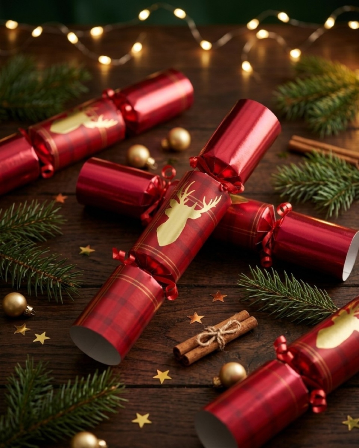 artan Deer & Burgundy Christmas Bon Bons