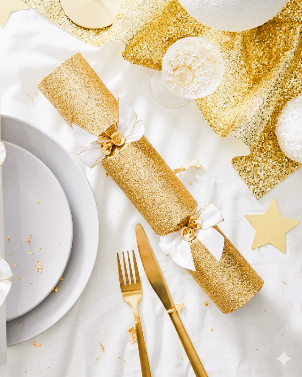 Gold Christmas Bon Bons Elegant Christmas Table